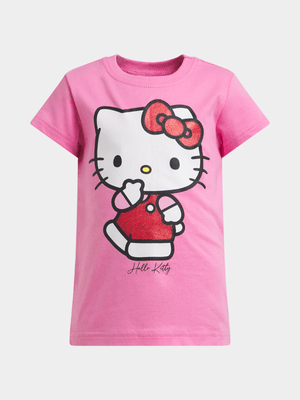 Jet Younger Girls Pink Hello Kitty T-Shirt