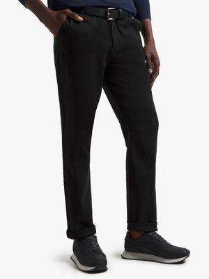 Jet Men's Black Stretch Chino Casual Pants