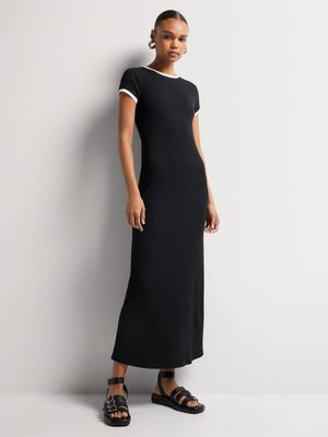 Y&G Contrast Crew Neck Column Dress