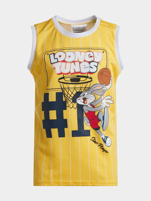 Jet Younger Boys Yellow Bugs Bunny Baseball Vest