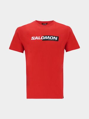 Mens Salomon Boxed In Red Tee