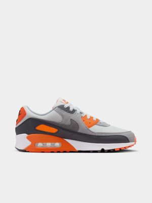 Nike Men's Air Max 90 Grey/Orange Sneaker