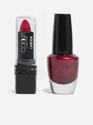 Colours Limited Red Lip & Nail Set