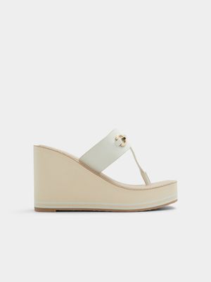 Women's Aldo White MANALAENA Open Wedges