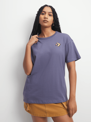 Converse Women's Purple Oversized T-Shirt