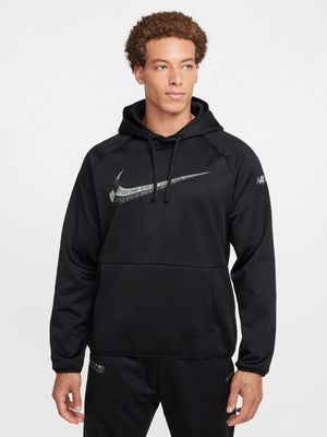 Mens Nike Therma-FIT Pullover Fitness Black Hoodie