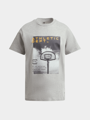 Boys TS Athletic Department Graphic Grey Tee