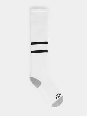 TS Non-slip White/Black Football Socks