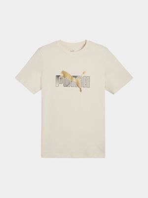 Mens Puma Ess+ Logo Lab Holiday Stone Tee