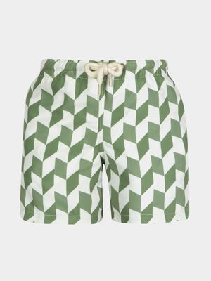 Kid's Granadilla Green Tessa Swim Shorts