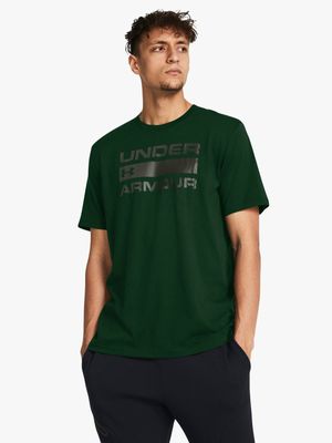 Mens Under Armour Team Issue Wordmark Green Tee