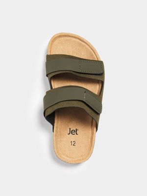 Jet Older Boys Khaki Velcro Sandal