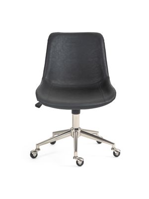 Portman Office Chair Brushed Chrome  Black