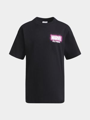 Jet Teen Boys Black Miles Morales Oversized T-Shirt