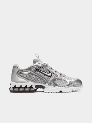 Nike Men's Zoom Spiridon Cage 2 White/Silver Sneaker