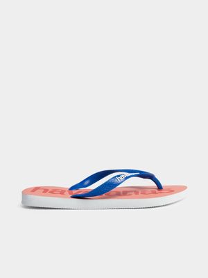 Mens Havianas  Top Logomania 2 Blue/Orange Flip Flop