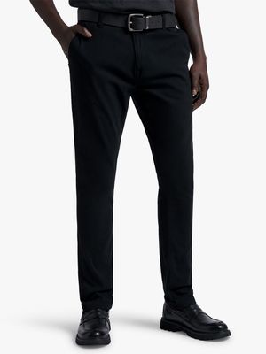 Men's Black Skinny Chinos