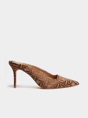 Luella Jacquard Pointed Toe Mules