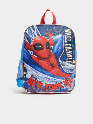 Jet Kids Blue/Red Reversible Spiderman School Bag