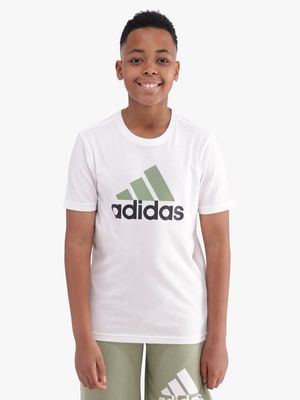 Boys adidas Bos 2 Colour White Tee