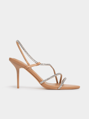 Luella Diamante Strappy Stiletto Sandals