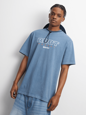 Redbat Men's Blue Relaxed T-Shirt