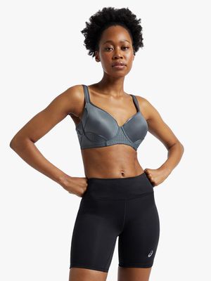 Womens TS Charcoal High Impact Sports Bra