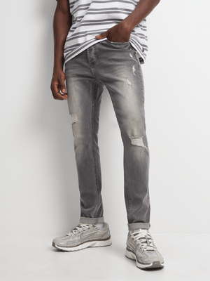 Redbat Men's Grey Skinny Jeans