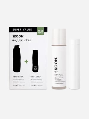 SKOON. Happy Flora Moisturiser and Refill Gift Set