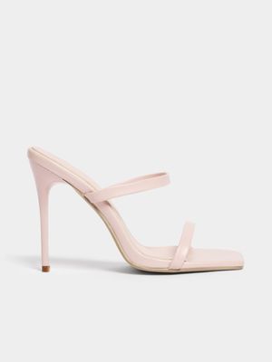 Women's Pink Double Strap Heel