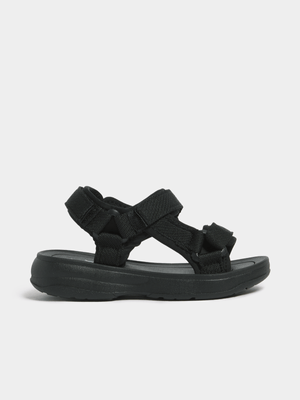 Jet Older Boys Black Trekker Sandal