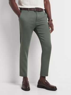 Men's Markham Smart Plain Slim Tapered Green Jogger