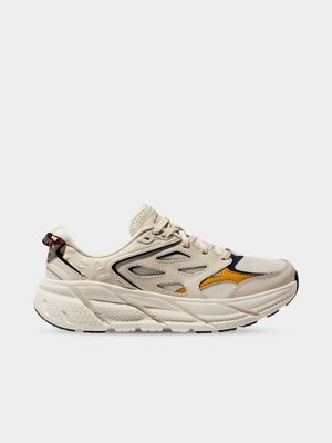 Mens Hoka Clifton L Athletics Oat Milk/Alabaster Sneakers