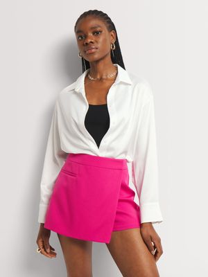 Y&G Smart Wrap Welt Pocket Skirt