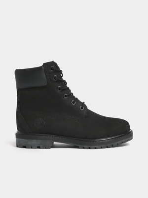 Timberland Women's Premium 6 Inch Lace Up Water Black Boot