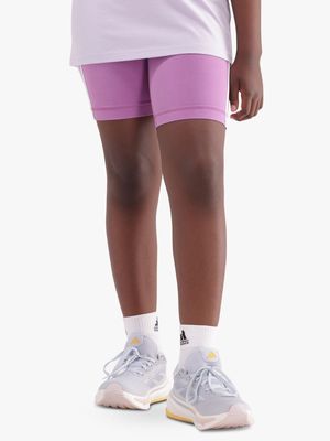 Girls adidas 3-Stripes Purple Short Tights