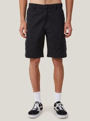 Men's Cotton On Black Tactical Cargo Shorts