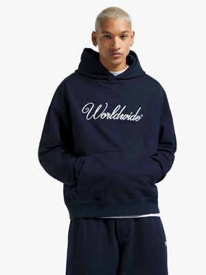 Yarns Men's Graphic Navy Hoodie