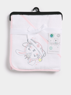 Jet Baby White Bunny Fairy Hooded Towel