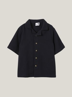 Cotton On Kids Boy Black Cabana Short Sleeve Shirt