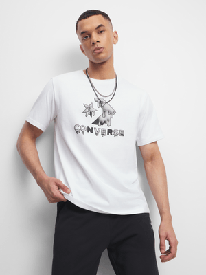 Converse Men's Star Chevron Graphic White T-Shirt