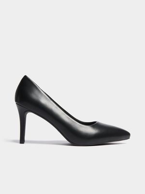 Women's Black Court Heels