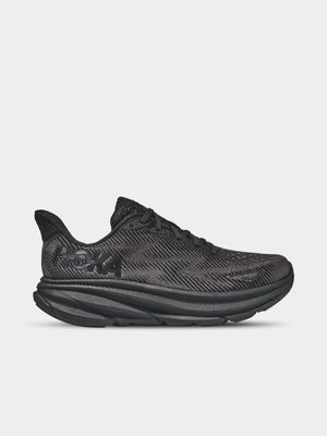 Mens Hoka Clifton 9 Black Running Shoes