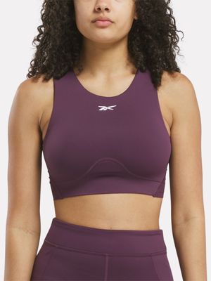 Reebok Women's Lux Contour Plum Crop Top