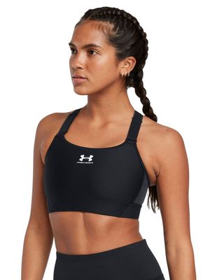 Womens Under Armour HeatGear High Impact Black Sports Bra