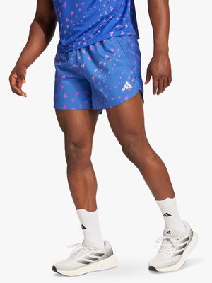 Mens adidas Run It WIND.RDY Blue Shorts