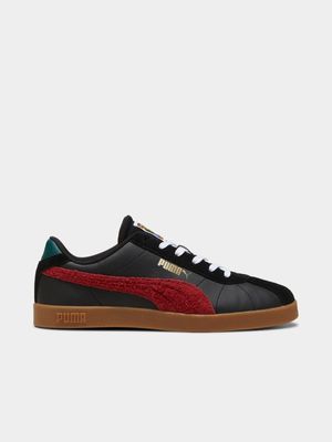 Mens Puma Club II Black/Burgandy/Gum Sneakers