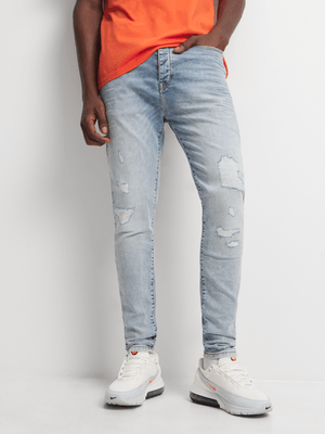 Redbat Men's Light Blue Carrot Jeans