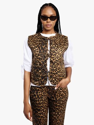 Women's Me&B Animal Quilted Gilet