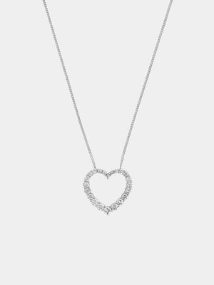 White Gold 0.5ct Lab Grown Diamond Women’s Heart Pendant